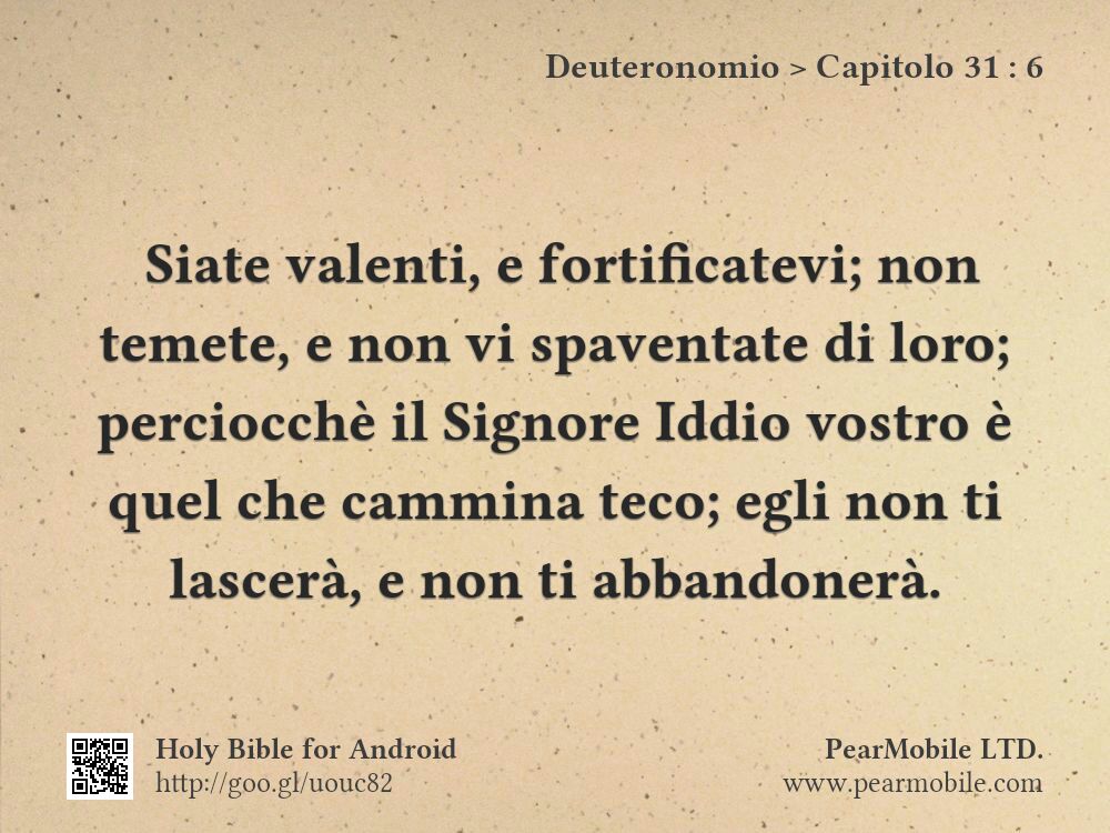 Deuteronomio, Capitolo 31:6